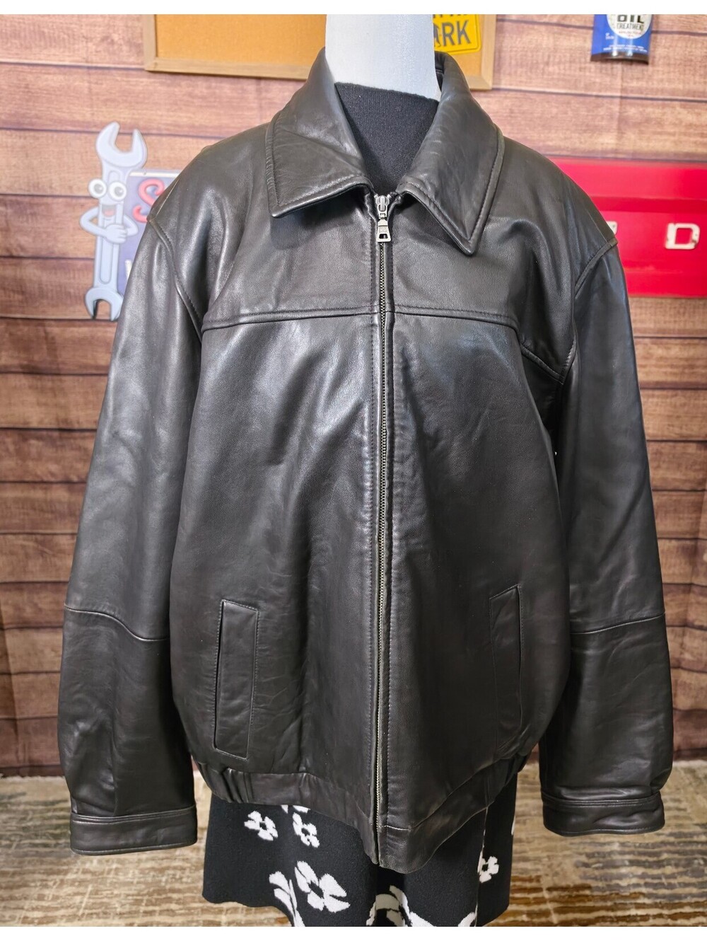 Jos. A. Bank Signature Collection Men's Black Genuine Leather Jacket XL